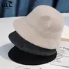 Sombrero de Pescador de Lana Bordado de Saturno Japonés, Sombrero Cálido de Invierno de Color Sólido para Reina Madre, Sombrero de Cubo al por Mayor de Fábrica