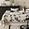 Mantel Vintage Estilo Francés, Impermeable, Resistente al Aceite, Lavable, Funda Rectangular para Mesa de Comedor, Lujo Ligero, Aspecto de Alta Gama, Tela de Cubierta para Mesa de Café