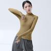 Traje de Práctica de Danza Clásica de Cuello Semi Alto Estilo Nuevo, Uniforme de Entrenamiento Corporal, Top de Manga Larga Adelgazante Ajustado para Mujer