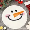 Alfombra de suelo de felpa navideña de dibujos animados TUME transfronteriza, diseño de copo de nieve grande, alfombra de mesita de noche suave y de forma única para el dormitorio