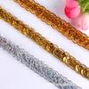 Caijin fábrica de cor de renda roupa de cama lantejoulas douradas lantejoulas acessórios de vestuário de palco de renda de ouro e prata