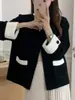 Nueva Chaqueta Suéter de Moda Estilo Suave Otoño e Invierno para Mujer, Holgada y Rejuvenecedora, Cárdigan Superior Tejido Dulce de Terciopelo de Imitación de Visón