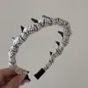 Diadema Ondulada Larga con Dientes, Estilo Coreano, Simple, Cuadros, Envolvente, para Mujer, Versátil para Salir, Diadema para Sujetar el Cabello, Popular Accesorio para el Cabello en Línea
