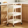 Estante de almacenamiento para cocina, unidad de almacenamiento multifuncional para sala de estar con ruedas, canasta multicapa para frutas y verduras, carrito pequeño móvil, estante de almacenamiento