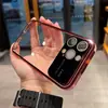 Adecuado para iPhone 14 Pro Max Funda para Teléfono Móvil Galvanizada Gafas Ventana Grande Apple 13 Todo Incluido 15 Cubierta Protectora de Carcasa Dura