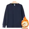 Sudadera nueva de algodón pesado con cuello redondo, corte holgado, estilo masculino, color liso, top casual, disponible en varios colores