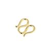Plata de ley S925 hebilla S hebilla W hebilla M más anillo accesorios para joyería DIY hebilla de conexión para pulsera hebilla geométrica plateada chapada en oro