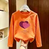 Camiseta Base de Manga Larga de Dibujos Animados para Niñas, Nueva Moda Primavera y Otoño 2026, Camiseta de Cuello Redondo para Niños Mayores, Camiseta Base de Algodón Puro