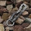 Pulsera vintage de lobo vikingo para hombre, de acero inoxidable, estilo punk, estilo europeo y americano.