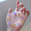 Pulseira de Cristal Natural Multi-Tesouro Amethyst Lavanda Cristal Torre Amarela Cristal Branco Flor de Cola Amarela Pulseira de Cristal para Mulheres Atacado