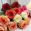 Flor Artificial Manta Rosa Flor Falsa Flor de Seda Adereços de Fotografia Decoração de Casa Enfeites Arranjo de Flores Casamento Decoração de Casamento