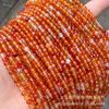 Joyería Angqi, cuentas redondas de ágata roja natural, cuentas sueltas de ágata de una sola flor, accesorios de joyería para bricolaje, pulsera de cuentas