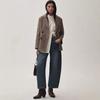 Jeans Lavados de Pierna Ancha Transfronterizos Europeos y Americanos Adelgazantes Versátiles de Cintura Alta Holgados Rectos para Mujer