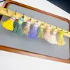 Série Cores de Primavera Borla de Algodão Pequeno Pingente DIY Fio de Algodão Torcido à Mão Borla Pingente de Colar Estilo Étnico Xizang Acessório