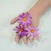 Cadena de Flores Cosmos Flor de Cosmos Simulada Disco para el Cabello Tocado para la Cabeza Bonsái de Flores Obra de Arte Floral Hecho a Mano DIY Tela de Seda Margarita