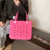 Nueva Bolsa de Playa Eva Europea y Americana Bolsa de Agujeros para Exteriores en la Costa Bolso de Mano de Gran Capacidad para Bricolaje Bolso Tote Portátil para Viajes