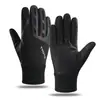Guantes Antideslizantes para Hombre Invierno Terciopelo Engrosado Cálidos y a Prueba de Frío Guantes Pantalla Táctil Guantes de Algodón de Cinco Dedos para Ciclismo del Noreste