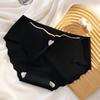 Ropa Interior para Mujer Sin Marcas Seda de Hielo de Secado Rápido Cintura Media Dulce y Cómoda Calzones Transpirables Ropa Interior Estilo Femenino Ropa Interior para Mujer