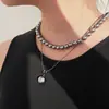 Collar de Perlas Negras Tahitianas Ni Ni Mismo Estilo Luz Fuerte Lujo Accesible Cadena de Suéter Laguna Collar Bebé Clavícula Gama Alta