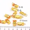 Imitación Arena Vietnamita Oro Gota Pintura al Óleo Chapado en Oro Colgante Pequeño Palabra Fu Conejo de Jade Pequeño Deslizante Accesorios diy Colgante Pequeño de Goteo
