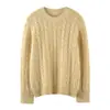 Novo Suéter de Cashmere Outono e Inverno 2026 para Mulheres, Quente Suéter de Cashmere Trançado, Estiloso e Fashion, Versátil