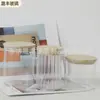 Shengfeng suministro de vidrio frasco redondo de vidrio de borosilicato para almacenamiento de velas productos hechos a mano restaurante baño portavelas de aromaterapia