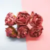Ramo de Rosas con Borde Quemado Simulado Accesorios de Decoración DIY Cabezas de Flores Regalo de San Valentín Decoración a Juego Flores Artificiales