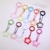 Chaveiro de corrente com argola de mola em formato de estrela especial para trabalhos com contas, acessório de pingente para bolsa de boneca DIY feito à mão