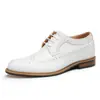 [vip para] zapatos de boda blancos de cuero para novio, con elevador invisible, zapatos de cuero para hombre, formales de negocios, tipo brogue, zapatos para hombre