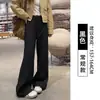 Calça de alfaiataria feminina cáqui 2026 novo estilo de verão fina para baixinhas, com caimento fluido, estilo old money, calça pantalona justa