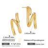 Elegantes pendientes desmontables delanteros y traseros, pendientes de lujo de alta gama, joyería de acero inoxidable y acero de titanio para venta al por mayor en el extranjero