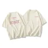 Camiseta de Algodão Puro Manga Curta Marca Tendência Manga Meia Manga Feminina Casal Verão 2025 Nova Versão Solta Grande Douyin Dropshipping Atacado