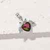 Estilo Étnico Joyería Colgante de Corazón Colorido Corona Alas Accesorios Colgante Hecho a Mano Decoración Colgante DIY Joyería de Mano Colgante para Collar