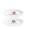 Vajilla de moda imitación porcelana para hot pot, plato de res de Chaozhou, plato ovalado para hot pot, plato para guarnición, plato de presentación de res recién cortado para uso comercial