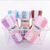 Toalha de veludo coral borda colorida macia absorvente engrossada toalha catiônica adulto lavagem facial toalha absorvente doméstica