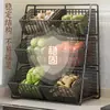 Estante de almacenamiento multicapa para jengibre y ajo en encimera de cocina, estante de almacenamiento multifuncional para frutas, verduras y condimentos para el hogar