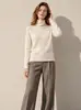 Outono Inverno 2026 Camada Base de Caxemira Gola Alta Suéter Tricotado Feminino Peça Íntima Vazada Camisa Feminina de Caxemira Suéter de Temperamento