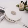Fita de Fio Estilo Xiao Xiang Fita de Embalagem com Letra Inglesa Flores Brancas de Feliz Aniversário Fita de Embalagem