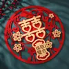 Pegatinas de Personajes Doble Felicidad para Bodas, Set de Decoración para Habitación de Boda, Colección de Suministros de Pegatinas para Ventana de Decoración de Boda Doble Felicidad