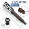 Conjunto de Soquetes Sextavados 1/2 Extendido Canhão de Ar Bit Sextavado S2 Chave Elétrica Chave de Fenda Ferramenta Cabeça de Soquete