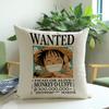 Suministro Transfronterizo Película y Animación Televisiva One Piece Luffy Estampado Funda de Almohada Personalizada Dibujos Animados Lino Cojín de Almohada