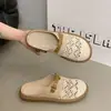 Zapatos de pescador súper populares, mules de punta cerrada para mujer, calzado de verano para exteriores, nuevo modelo 2026, estilo slip-on, adecuados para combinar con faldas, sandalias caladas y transpirables