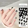 Acessórios para Nail Art Mini Asas Tridimensionais Asas de Anjo Decorações de Unha de Resina Preto e Branco 20 Peças