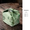 Bolsa de Almacenamiento para Juego de Té de Tela Brocada Bolsa de Almacenamiento Portátil Bolsa para Juego de Té Viaje al Aire Libre Bolsa para Juego de Té de Una Tetera y Dos Tazas