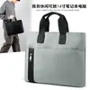 Nova bolsa impermeável para laptop de 14 polegadas, bolsa de negócios para notebook, bolsa para materiais de reunião e documentos, logotipo impresso