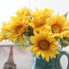 Suministro directo ventas de fábrica girasol de rama corta flor artificial decoración familiar flor falsa decoración del hogar