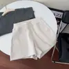 Pantalones cortos deportivos transpirables y frescos de modal serie lu para mujer, de verano, finos, de cintura alta, pierna ancha, adelgazantes, para correr, de tres puntos, hot pants