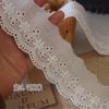 Encaje de bordado de algodón unilateral de alta calidad, materiales de costura decorativa para prendas, accesorios decorativos para el borde del cuello de muñecas DIY