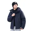Novas jaquetas acolchoadas de algodão com capuz para homens e mulheres, casacos externos modernos e espessos, casacos puffer acolchoados de algodão, adequados para montanhismo, esqui, ciclismo e atividades ao ar livre