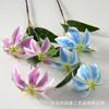 Simulación de flores, 3 lirios de llama, diseño de escena de boda, decoración del hogar, accesorios de fotografía de flores artificiales, fábrica al por mayor
